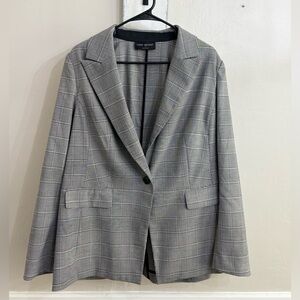 Lane Bryant Black and White Plaid Blazer